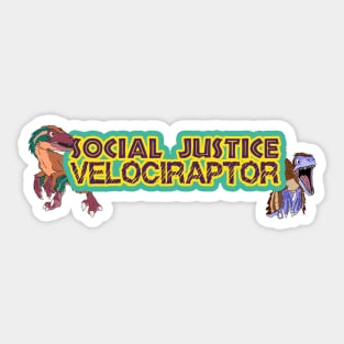 Social Justice Velociraptor Sticker